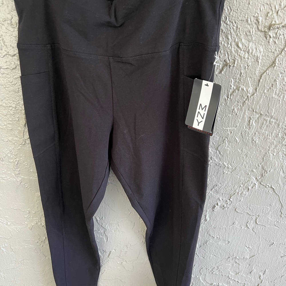 Andrew Marc Black High Waist Leggings